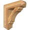 Ekena Millwork Olympic Arts and Crafts Rough Sawn Bracket w/ Offset Brace, Western Red Cedar, 8"W x 28"D x 28"H BKT0806X28X28OLY03RWR - alternate 1